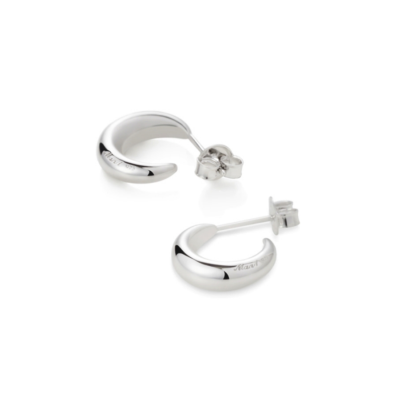 Drop dome huggies 4.5mm Sterling silver