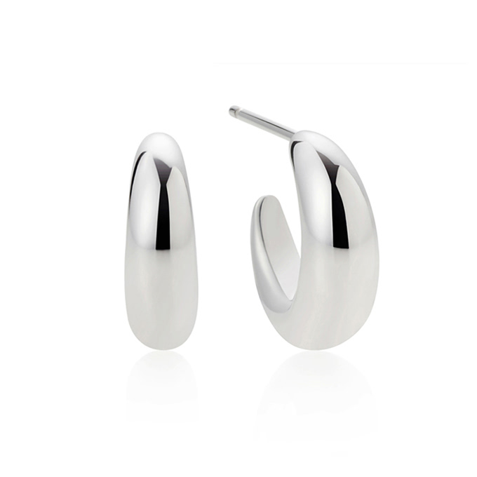 돔드롭 링 귀걸이 4.5mm Silver_925