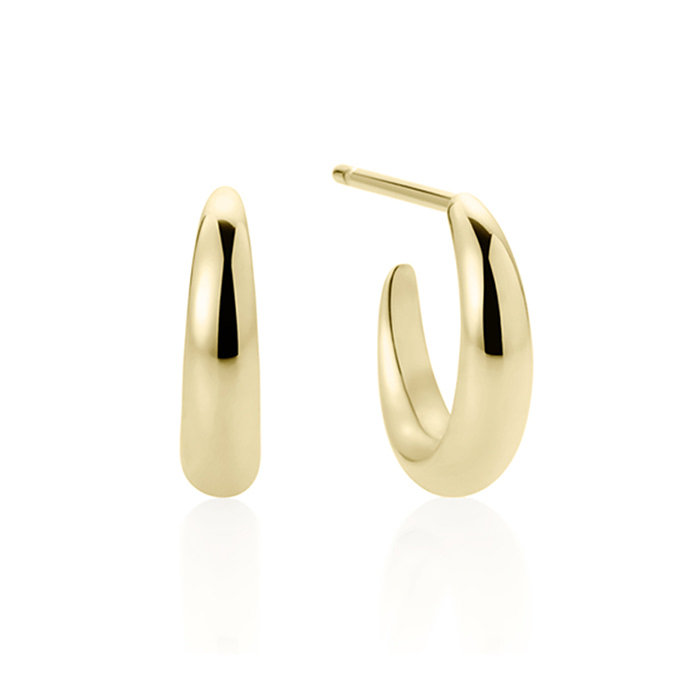 돔드롭 링 귀걸이 3mm 14k
