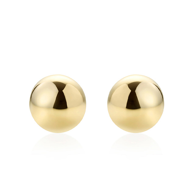 스노우볼 귀걸이 10mm 14k