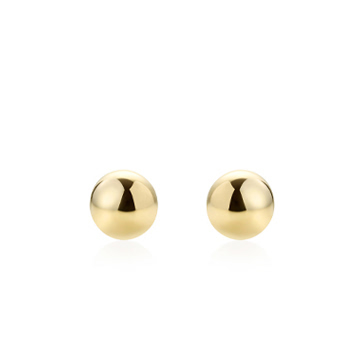 Snow Ball huggies 10mm 14k gold