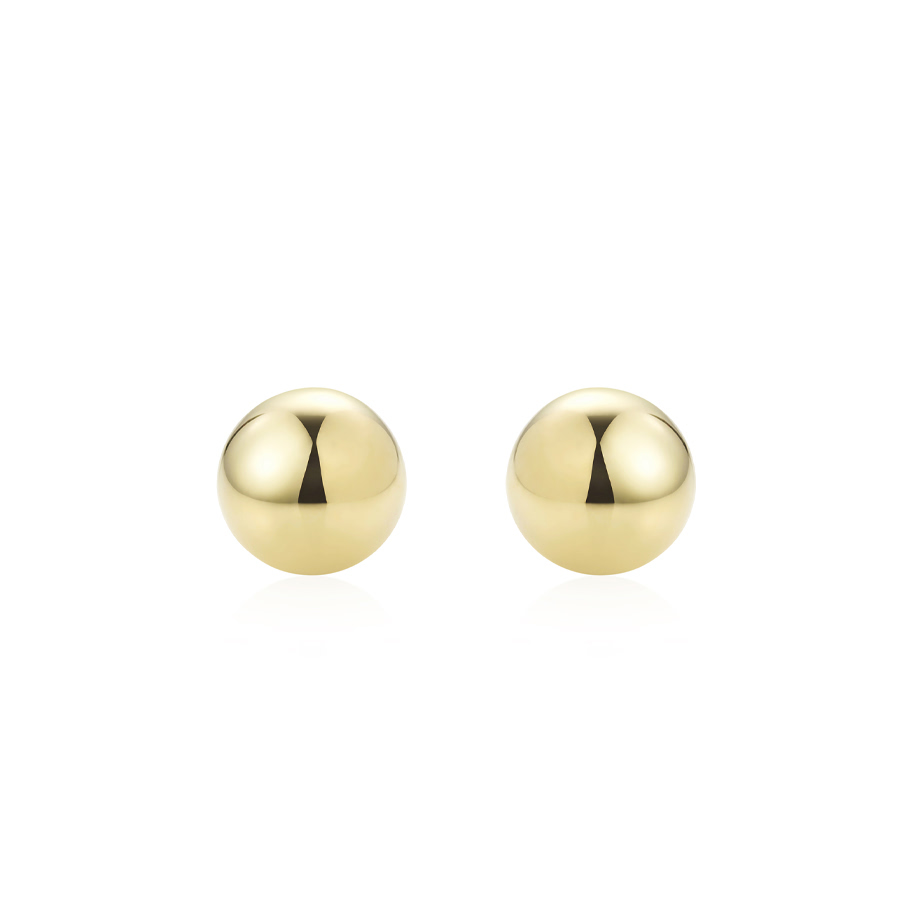 Snow Ball huggies 12mm 14k gold