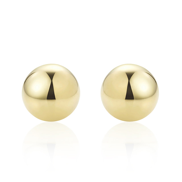 스노우볼 귀걸이 12mm 14k
