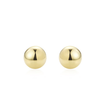 Snow Ball huggies 12mm 14k gold