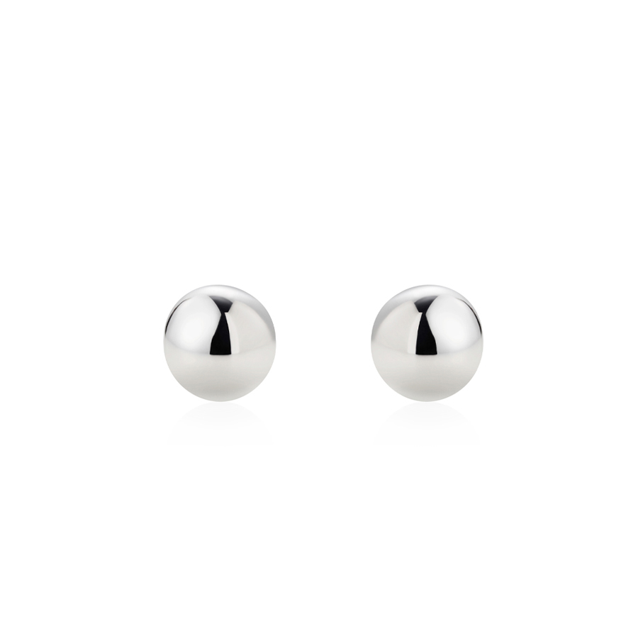 Snow Ball huggies 10mm Sterling silver