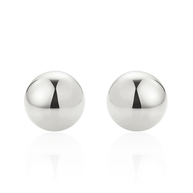 스노우볼 귀걸이 12mm Silver_925