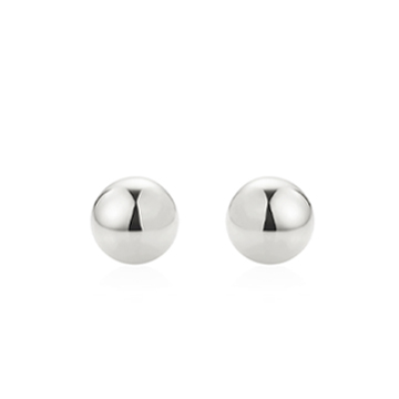 Snow Ball huggies 12mm Sterling silver