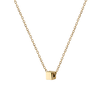 Cube pendant 14k gold