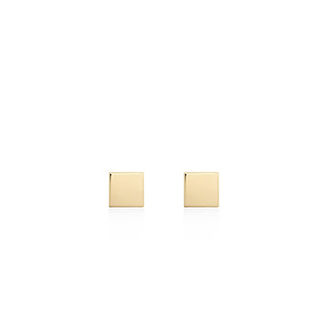 Cube earring 14k gold