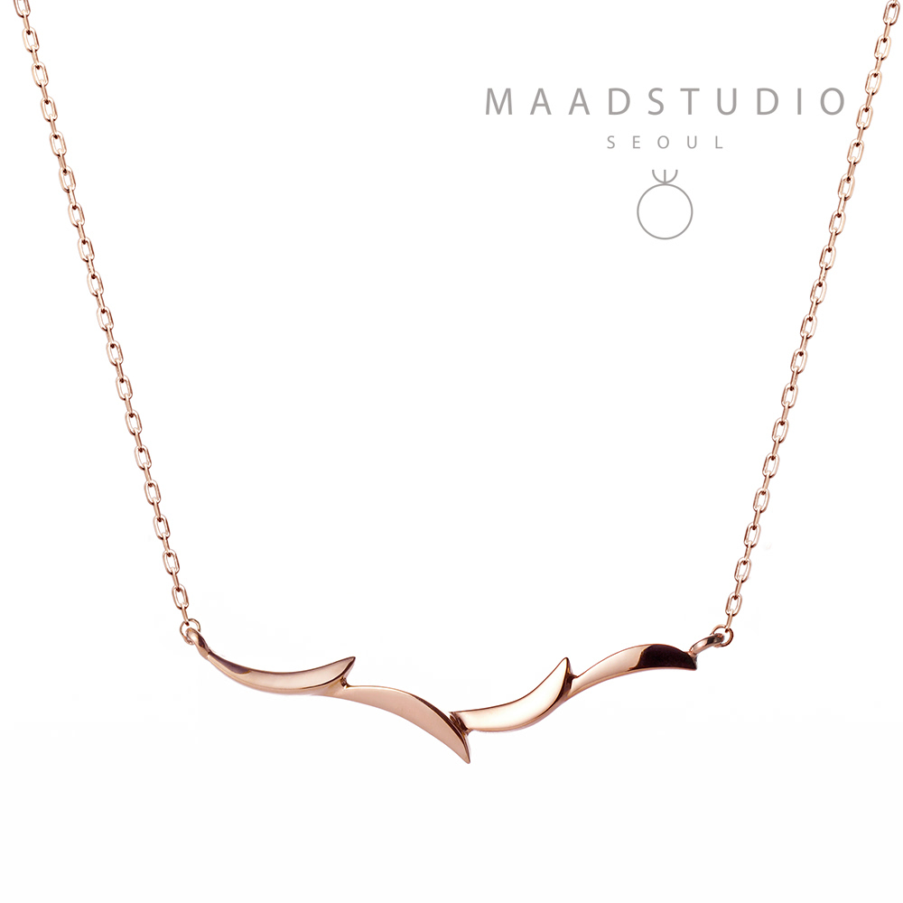 Orchid II necklace 14k Red gold