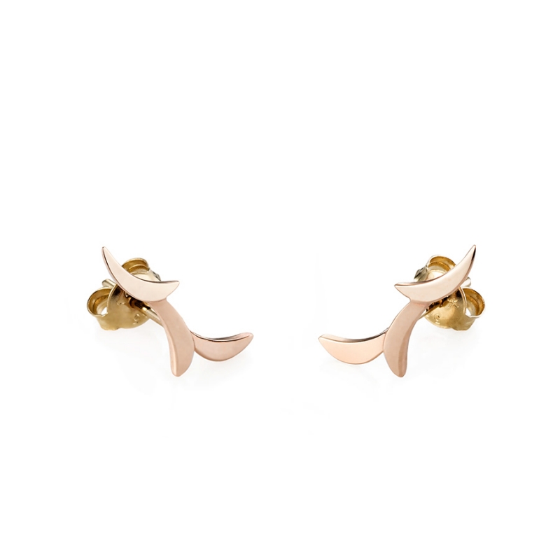 Orchid II earring 14k Red gold
