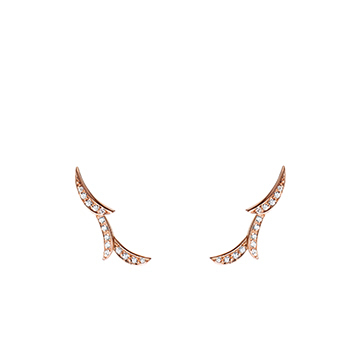 Orchid II earring 14k Red gold CZ