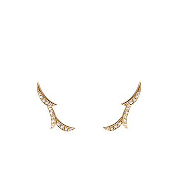 Orchid II earring 14k gold CZ