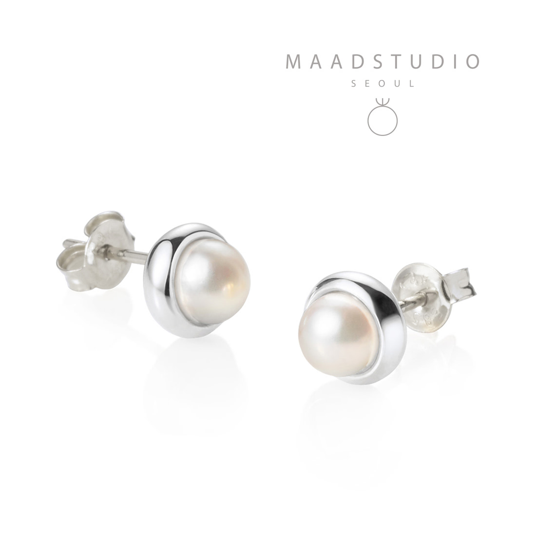 Donguri earring Sterling silver pearl