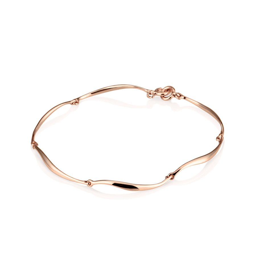 Willow leaf bracelet (S) 14k Red gold