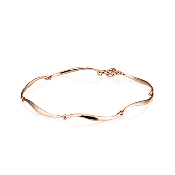 Willow leaf bracelet (S) 14k Red gold