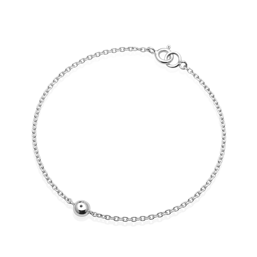 헤미스피어 팔찌 14k 화이트골드 0.14ct