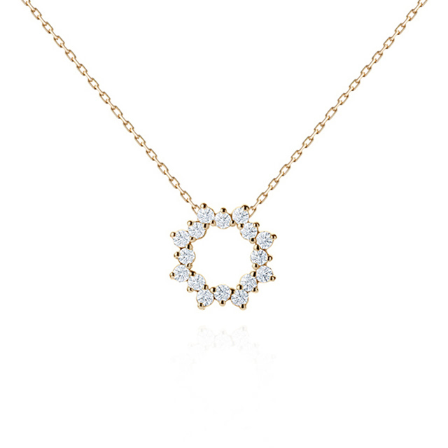 리스 목걸이 14k CZ