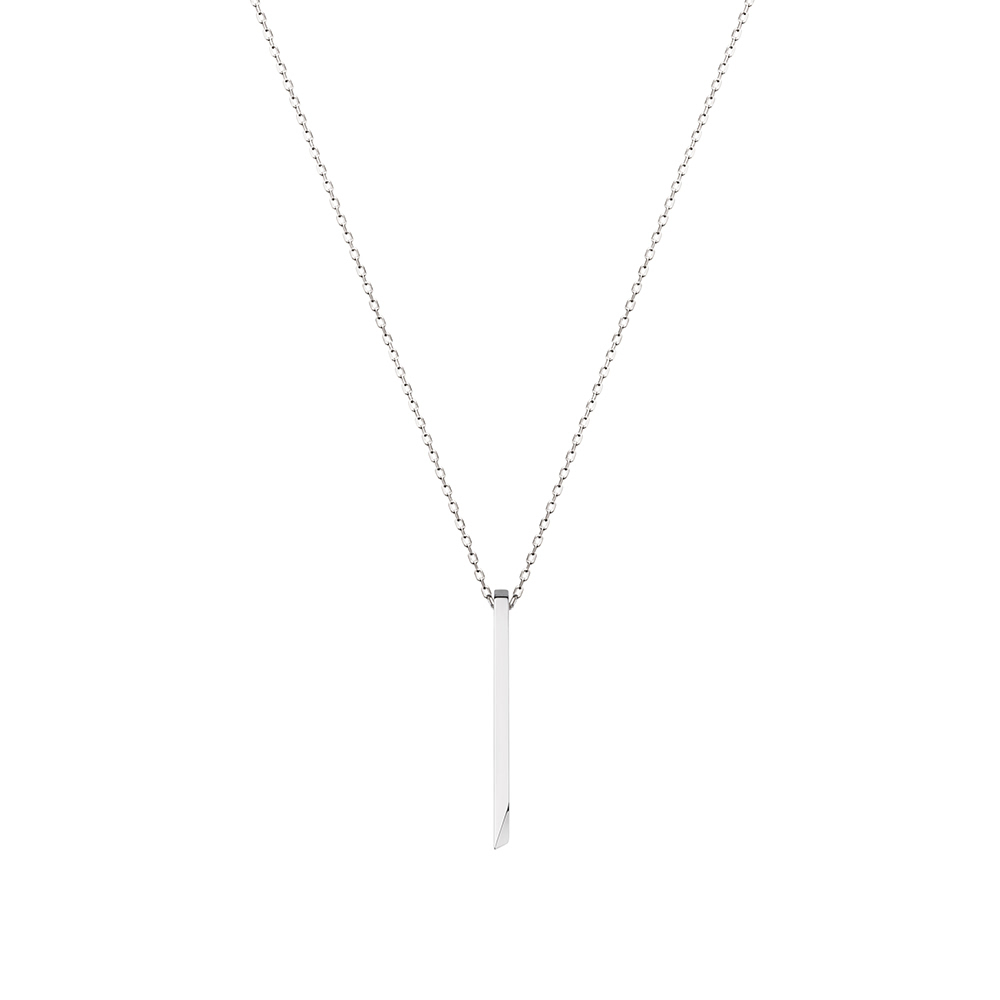 Stick wedge pendant 14k White gold