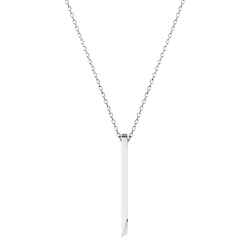 Stick wedge pendant 14k White gold