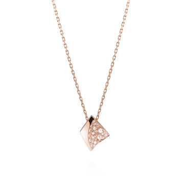 Crystalloid pendant (S) 14k Red gold CZ