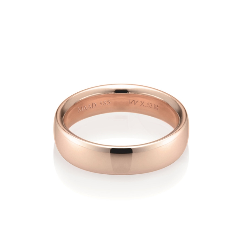 MR-X Flat oval band 5.3mm 14k Red gold