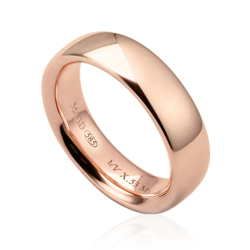 MR-X 플랫오벌밴드링 5.3mm (중) 14k 레드골드