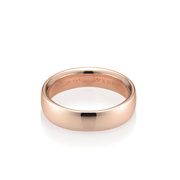 MR-X Flat oval band 5.3mm 14k Red gold