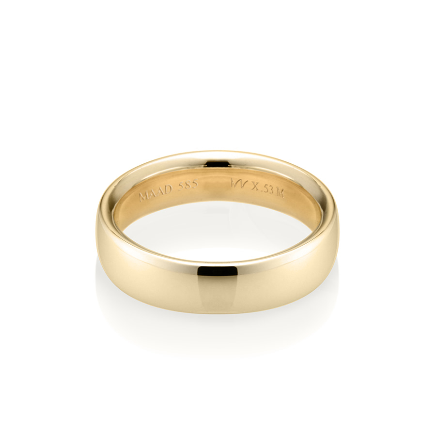 MR-X Flat oval band 5.3mm 14k gold