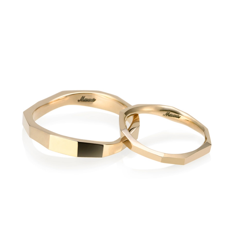 Twig wedding ring Set (M&S) 14k gold