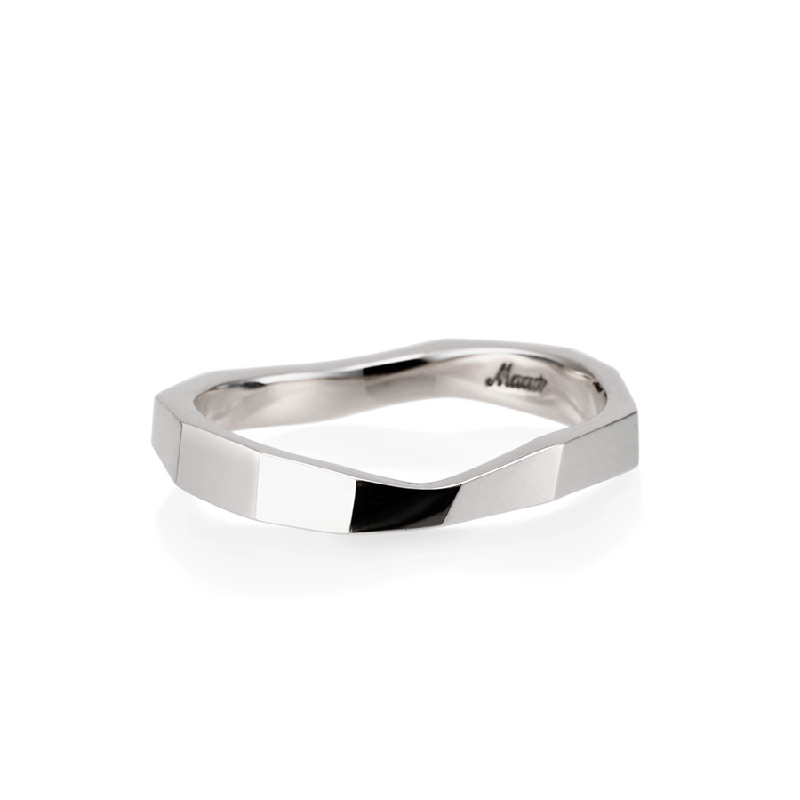 Twig ring (M) 14k White gold