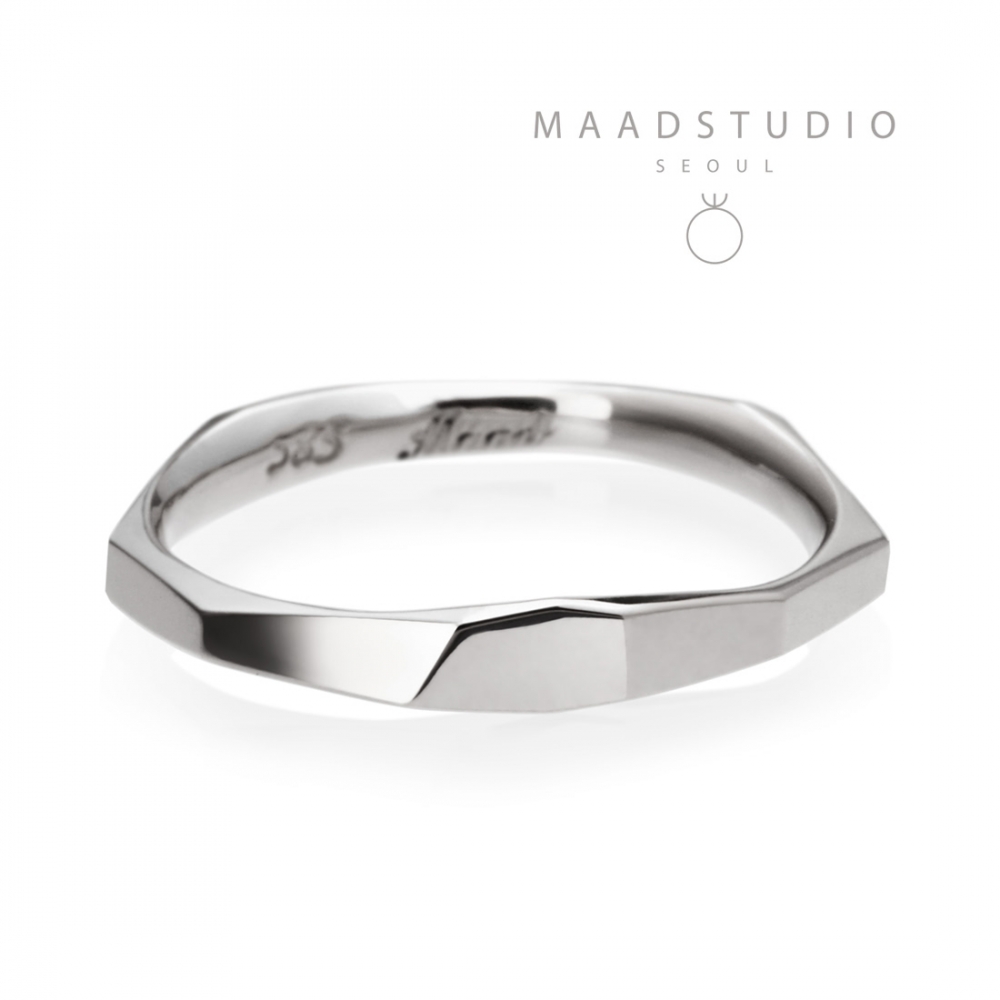 Twig ring (S) 14k White gold