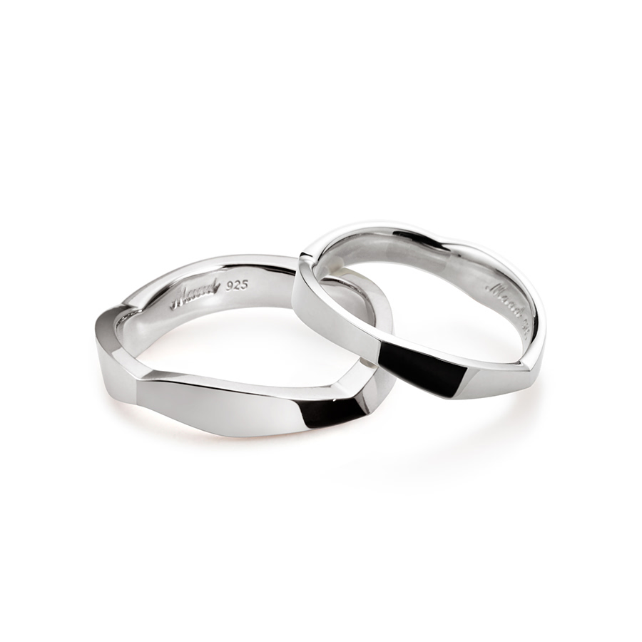 Twig couple ring Set (M&S) Sterling silver