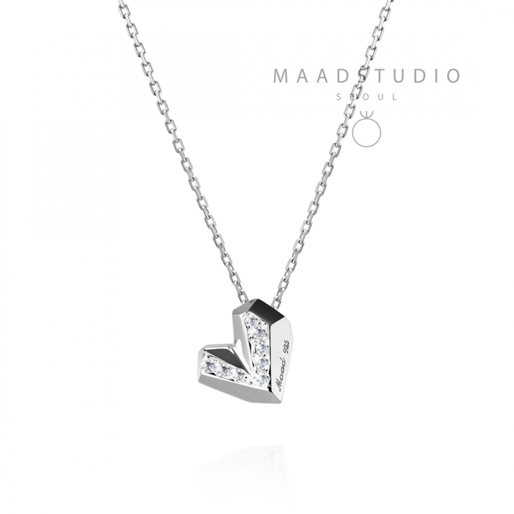 Ice heart pendant (S) CZ Sterling silver