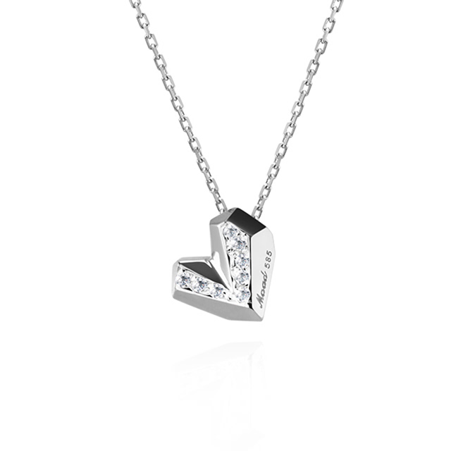 아이스하트 목걸이 (소) Silver_925 CZ