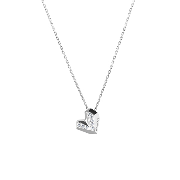Ice heart pendant (S) CZ Sterling silver