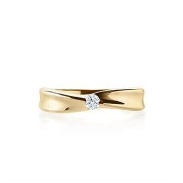 Infinity IV Solitaire ring (M) 14k gold CZ 0.2ct