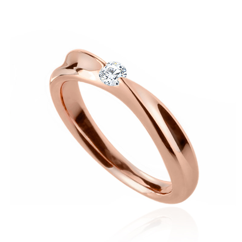 인피니티IV 반지 (소) 14k 레드골드 0.1ct