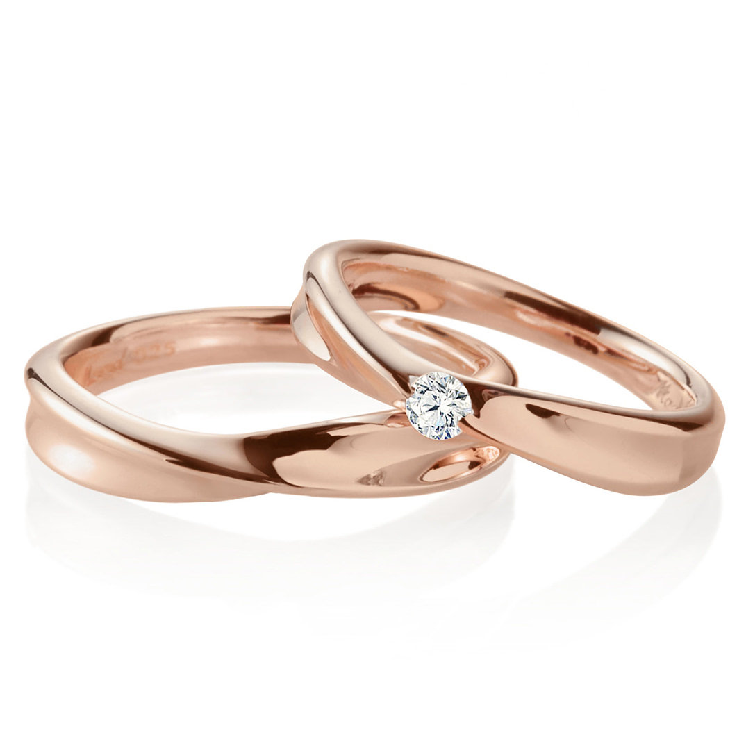 인피니티IV 커플링 (소+소) 14k 레드골드 0.1ct & flat