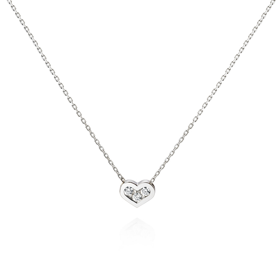 핑거하트 목걸이 Silver_925 CZ