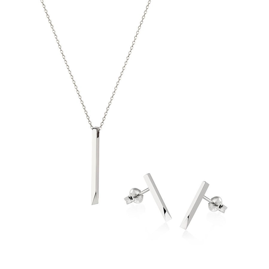 스틱 웨지 Set 14k 화이트골드