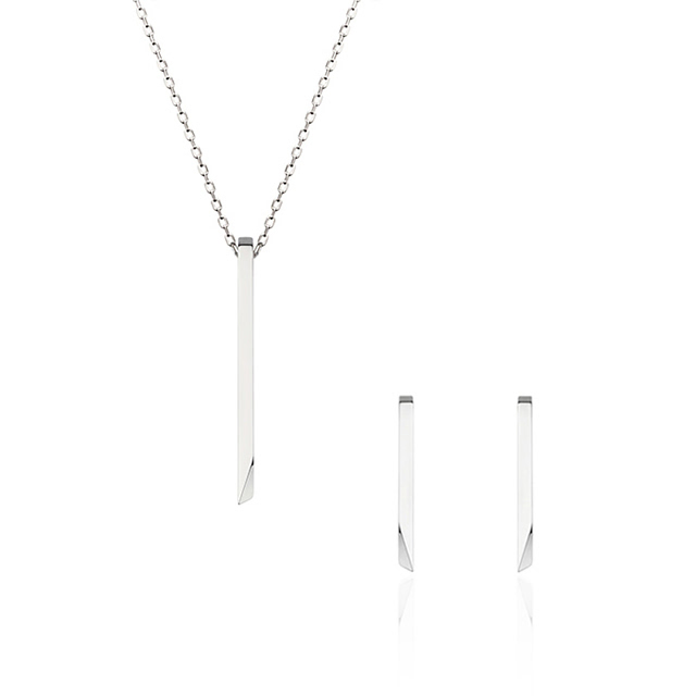 스틱 웨지 Set 14k 화이트골드