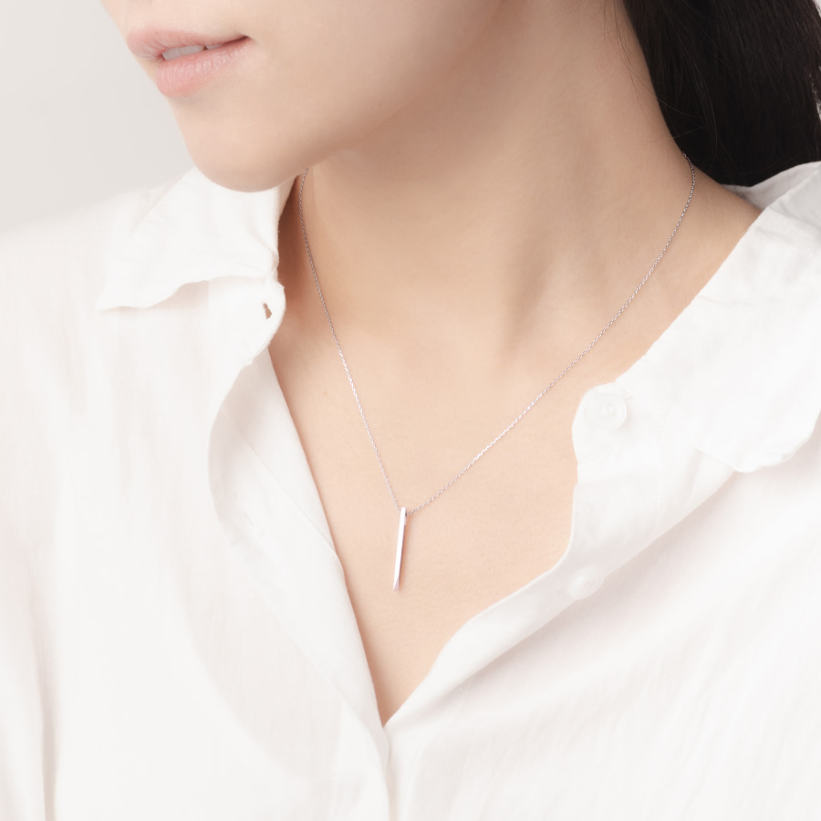 스틱 웨지 체인 Set 14k 화이트골드