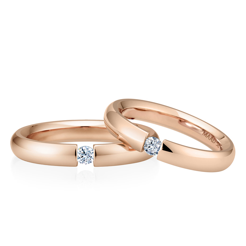 잉글리쉬헤로스 텐션밴드 커플링 (3.5mm+3.5mm) 14k 레드골드 0.1ct