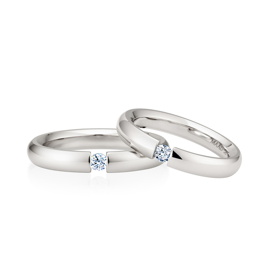 잉글리쉬헤로스 텐션밴드 커플링 (3.5mm+3.5mm) 14k 화이트골드 0.1ct