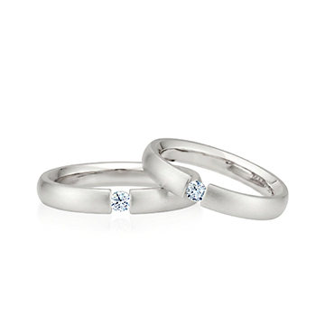 잉글리쉬헤로스 텐션밴드 커플링 (3.5mm+3.5mm) 14k 화이트골드 0.1ct hairline