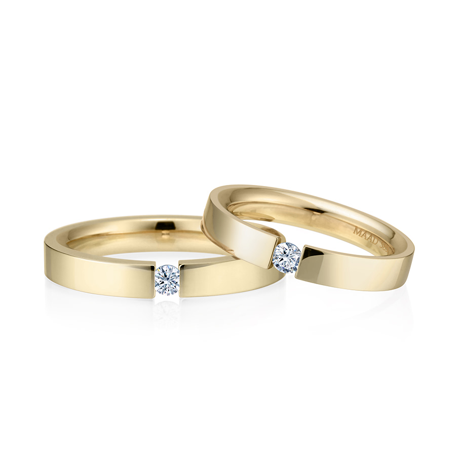 게르만헤로스 텐션밴드 커플링 (3mm+3mm) 14k 0.7ct