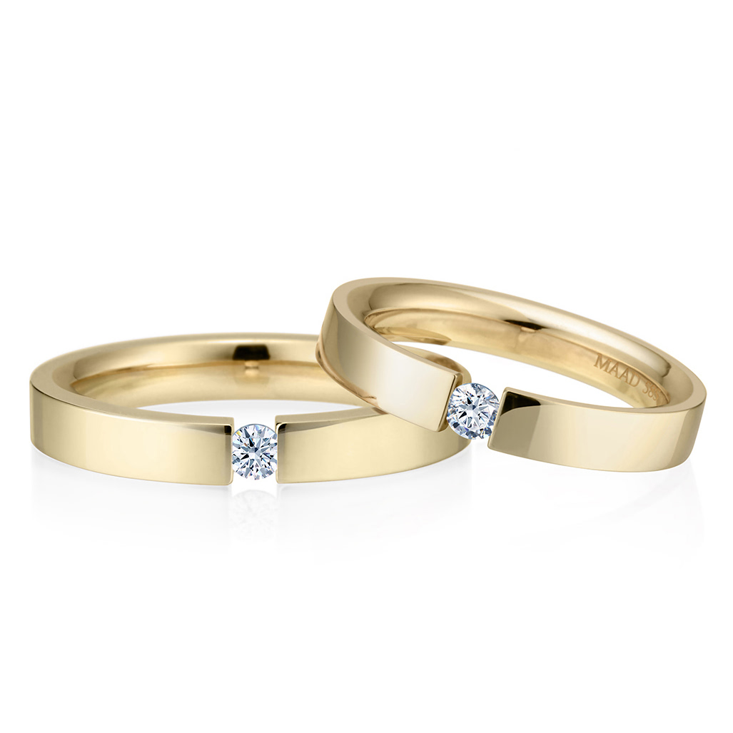 게르만헤로스 텐션밴드 커플링 (3mm+3mm) 14k 0.7ct