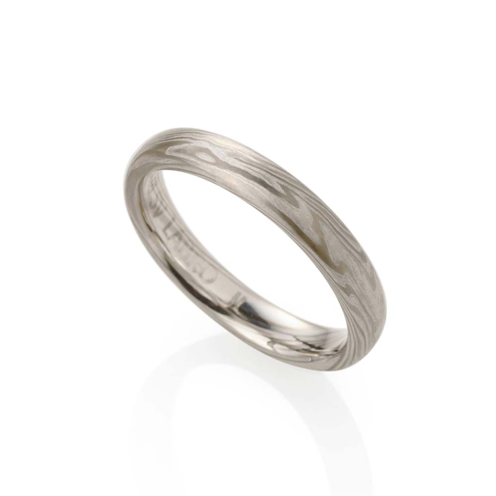 모쿠메가네 ICE 돔밴드링 3mm Pt_900 & 18k WG & Silver_950