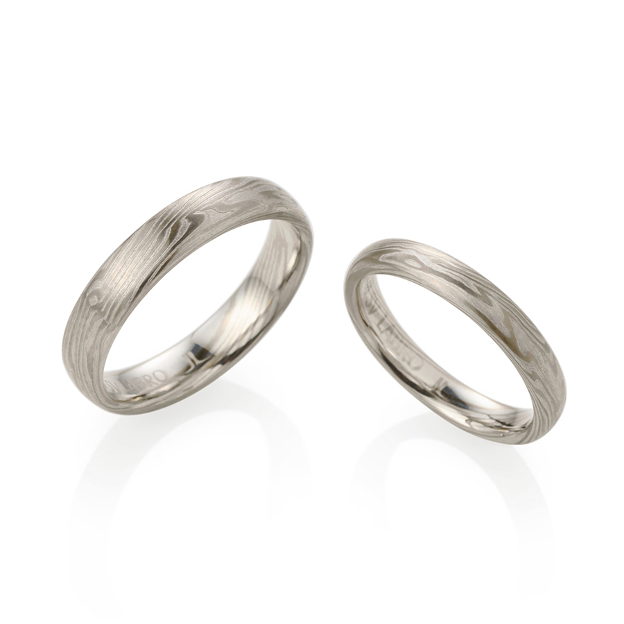 모쿠메가네 ICE 돔밴드 커플링 3mm+4mm Pt_900 & 18k WG & Silver_950